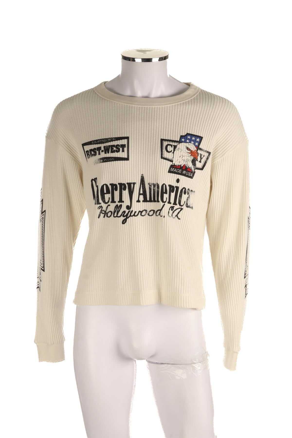 CHERRY LOS ANGELES ECRU MEN'S COTTON TOP XSMALL