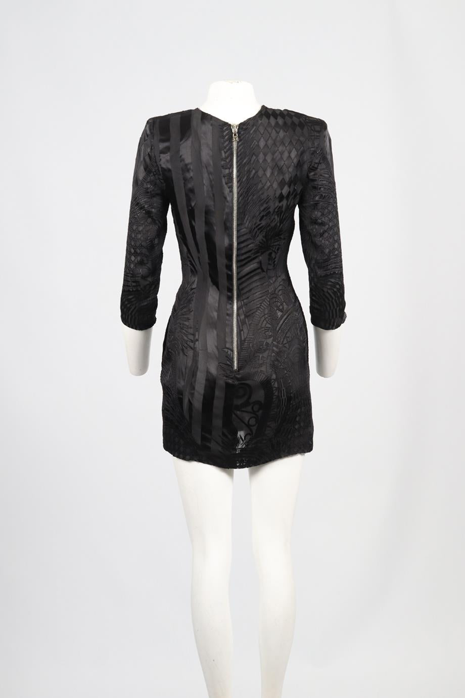 BALMAIN SILK BLEND MINI DRESS FR 40 UK 12