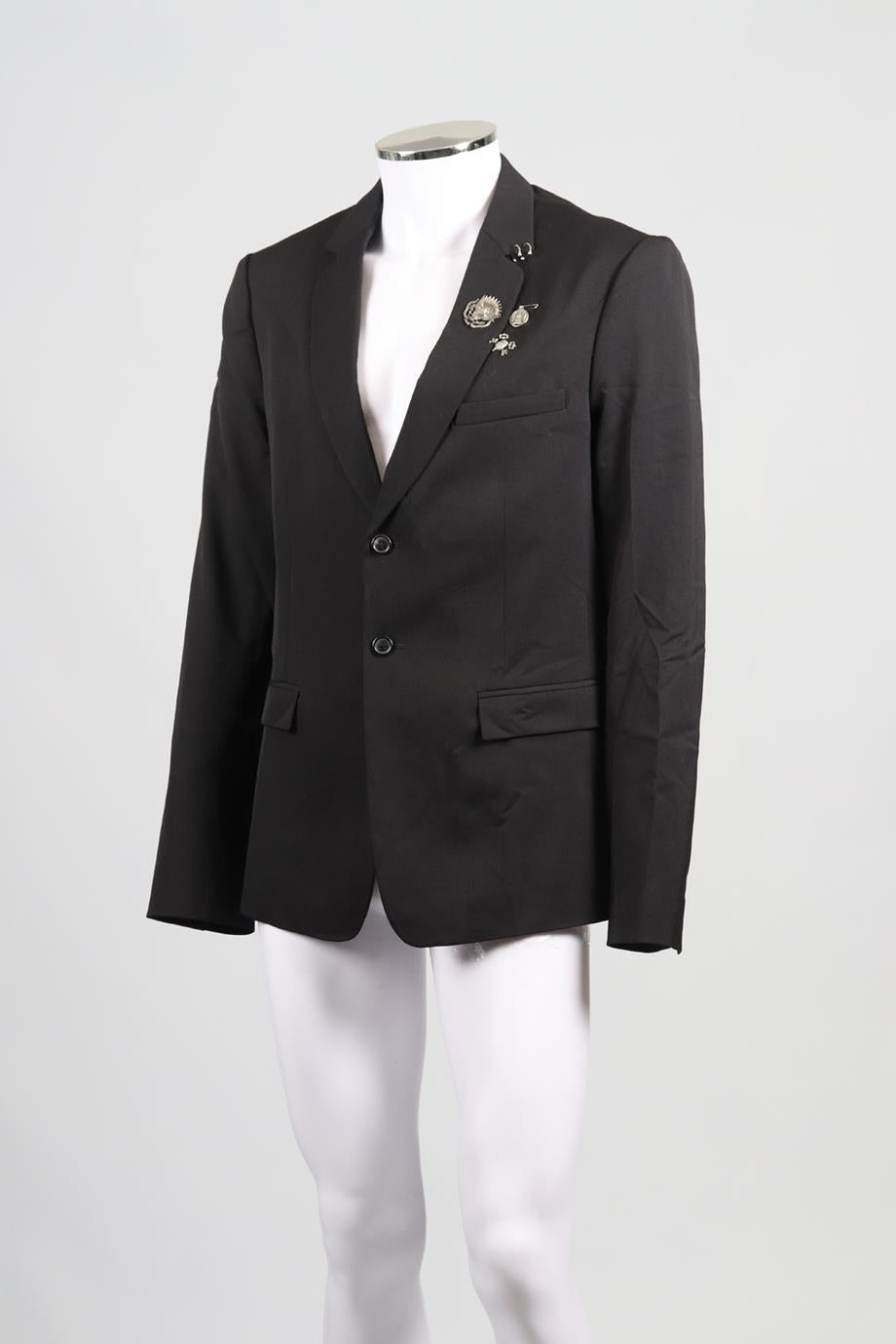 BALMAIN MEN'S WOOL BLAZER FR 56 UK/US 46