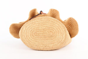 LOEWE X PAULA'S IBIZA BEIGE BALLOON RAFFIA SHOULDER BAG