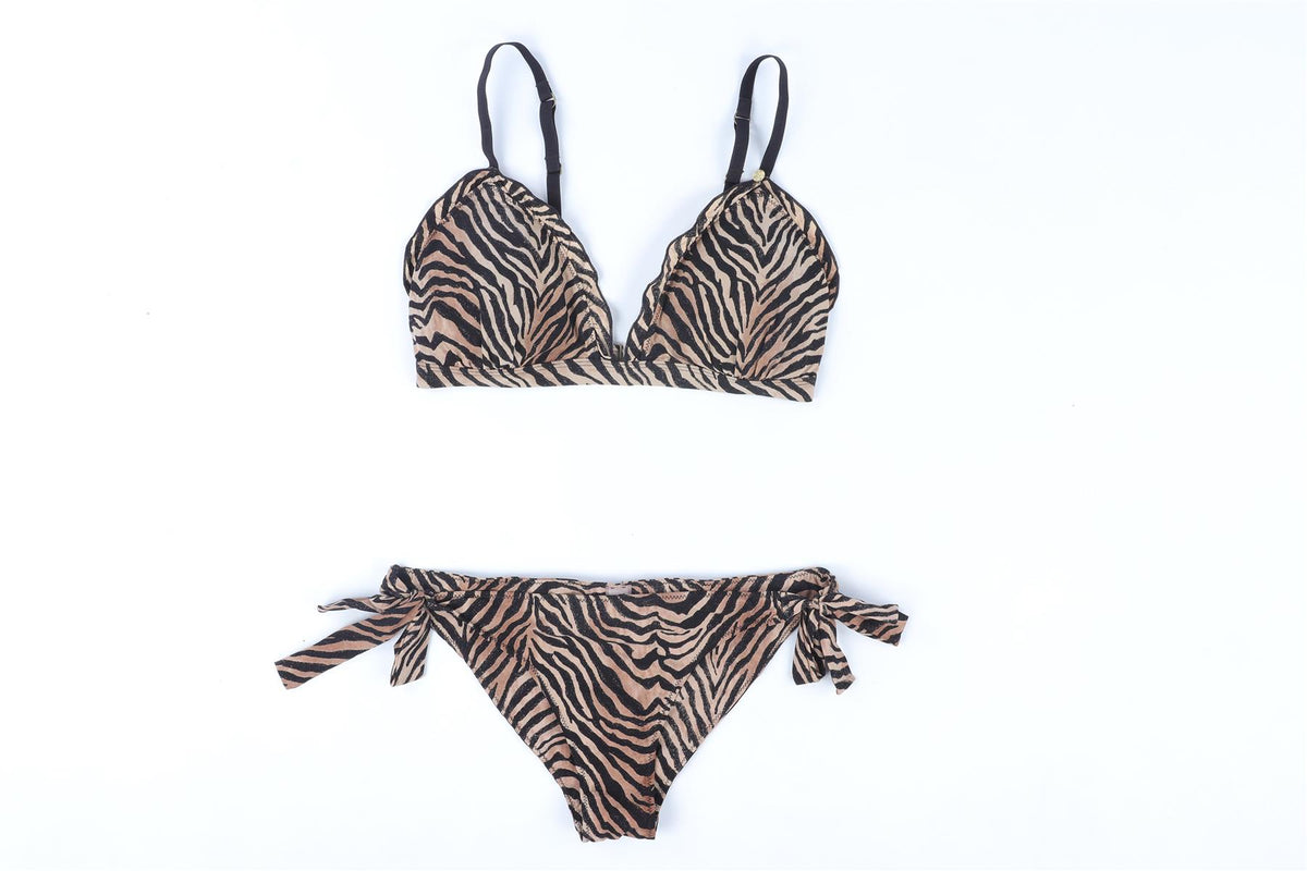 LOVE STORIES SWIM CLUB BROWN BIKINI UK 8-10