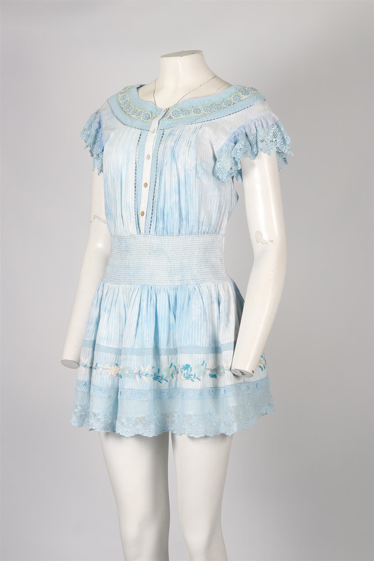 LOVESHACKFANCY COTTON MINI DRESS MEDIUM