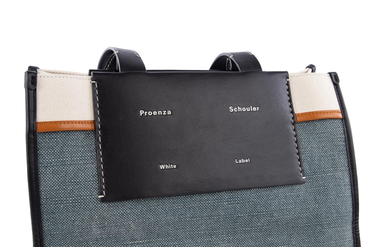 PROENZA SCHOULER WHITE LABEL MULTI MORRIS LARGE CANVAS SHOULDER BAG
