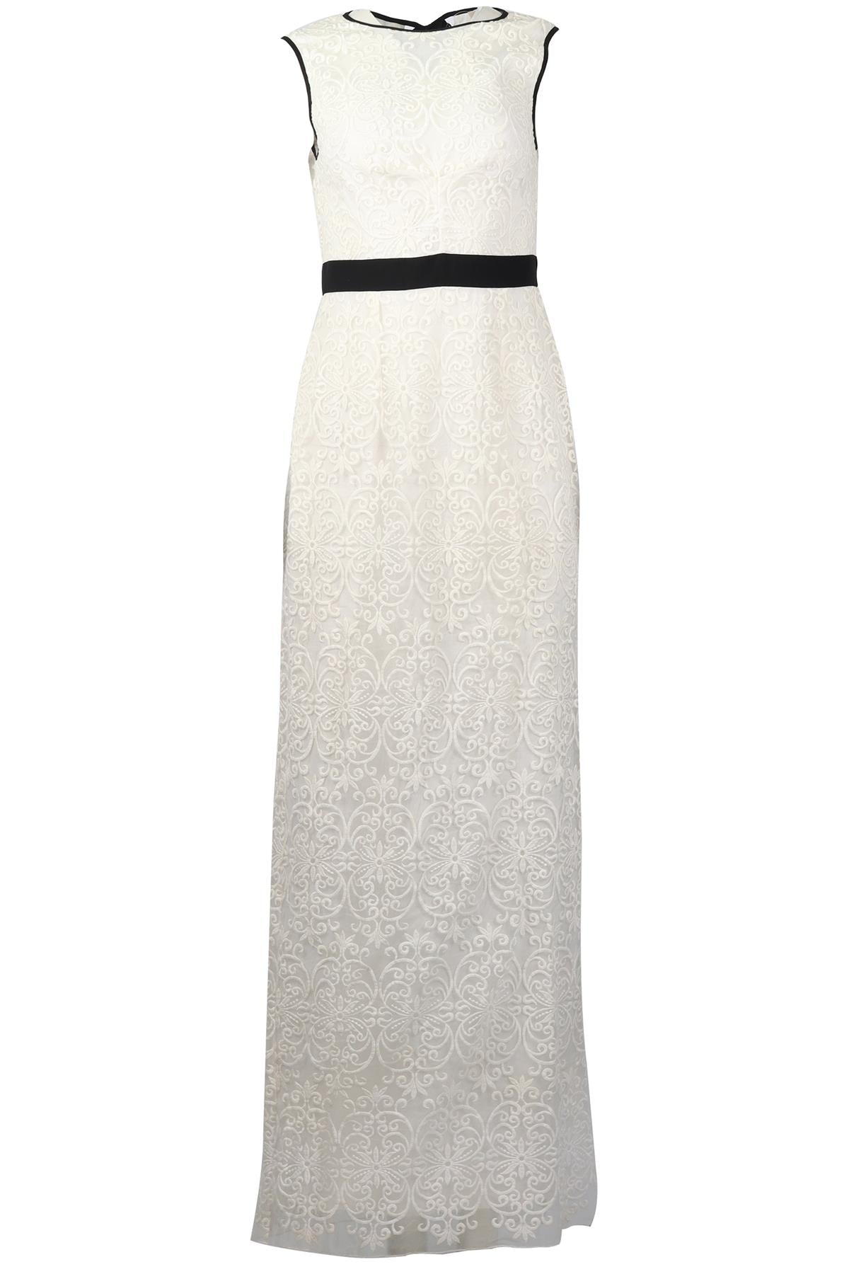 BEULAH LONDON EMBROIDERED ORGANZA MAXI DRESS UK 10