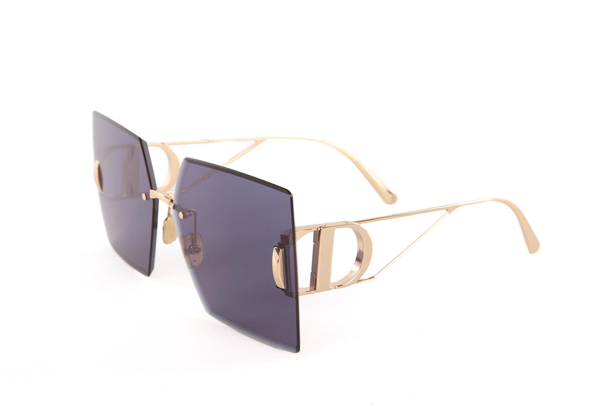 CHRISTIAN DIOR BLACK 30MONTAIGNE SQUARE FRAME SUNGLASSES