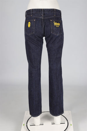 A BATHING APE BLUE STRAIGHT LEG JEANS XSMALL