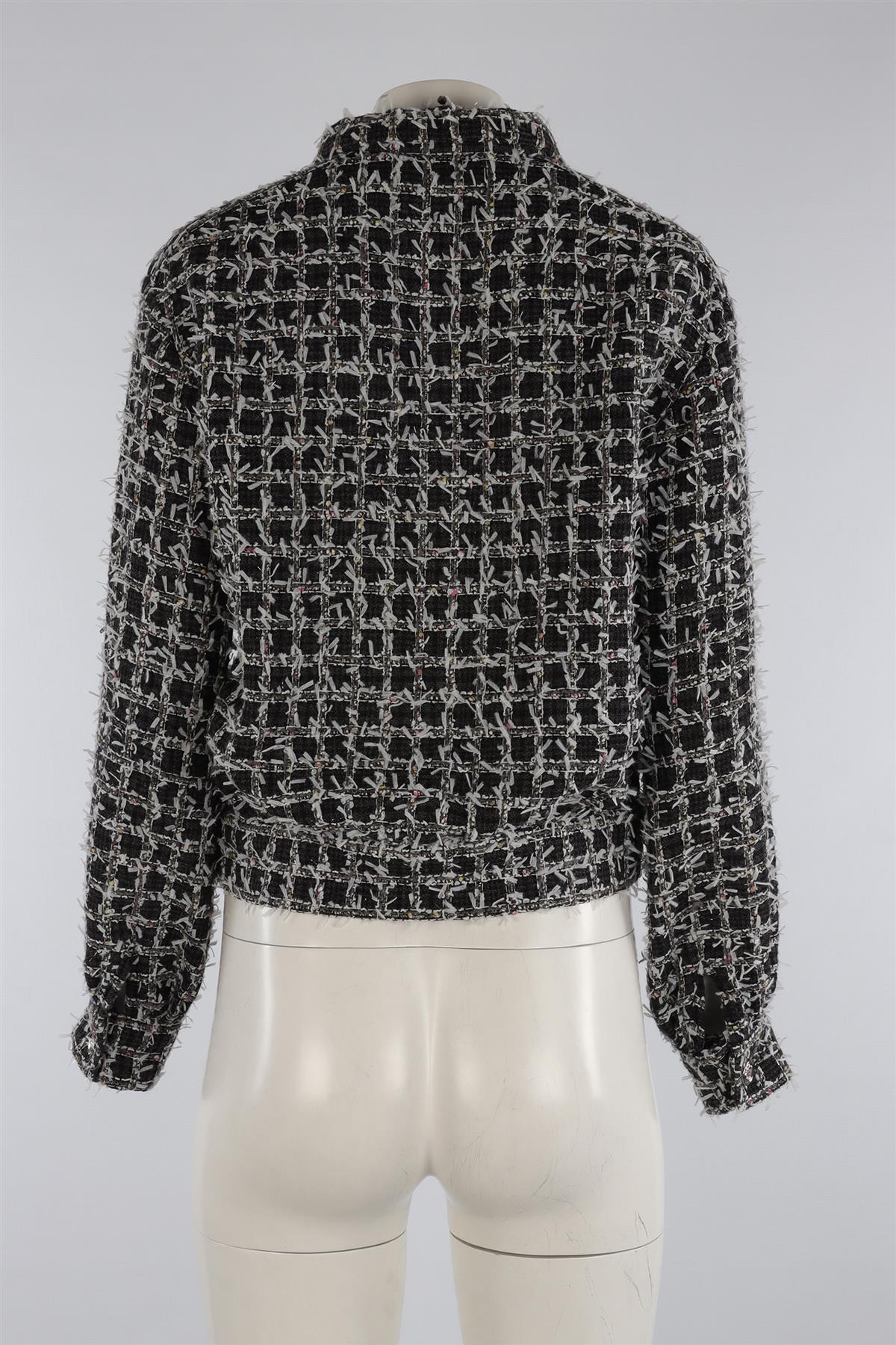 CHANEL GREY 2023 WOOL JACKET FR 34 UK 6