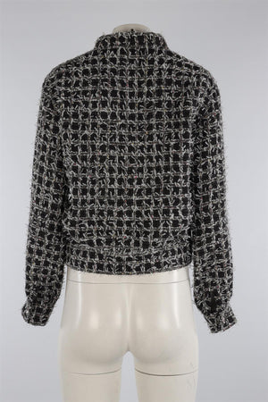 CHANEL GREY 2023 WOOL JACKET FR 34 UK 6