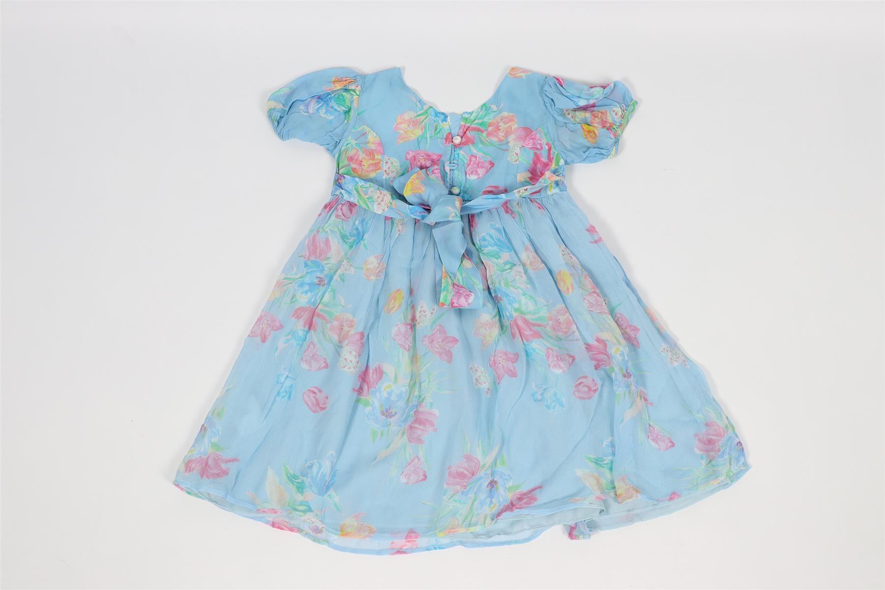 LOVESHACKFANCY BLUE BABY GIRLS CHIFFON DRESS 18-24 MONTHS