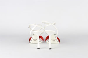 PRADA RED AND WHITE LEATHER PUMPS EU 38.5 UK 5.5 US 8.5