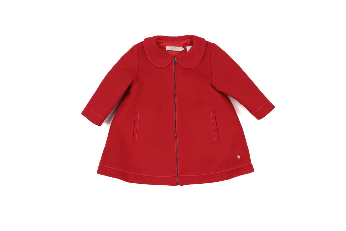 BABY DIOR RED BABY GIRLS COAT 18 MONTHS