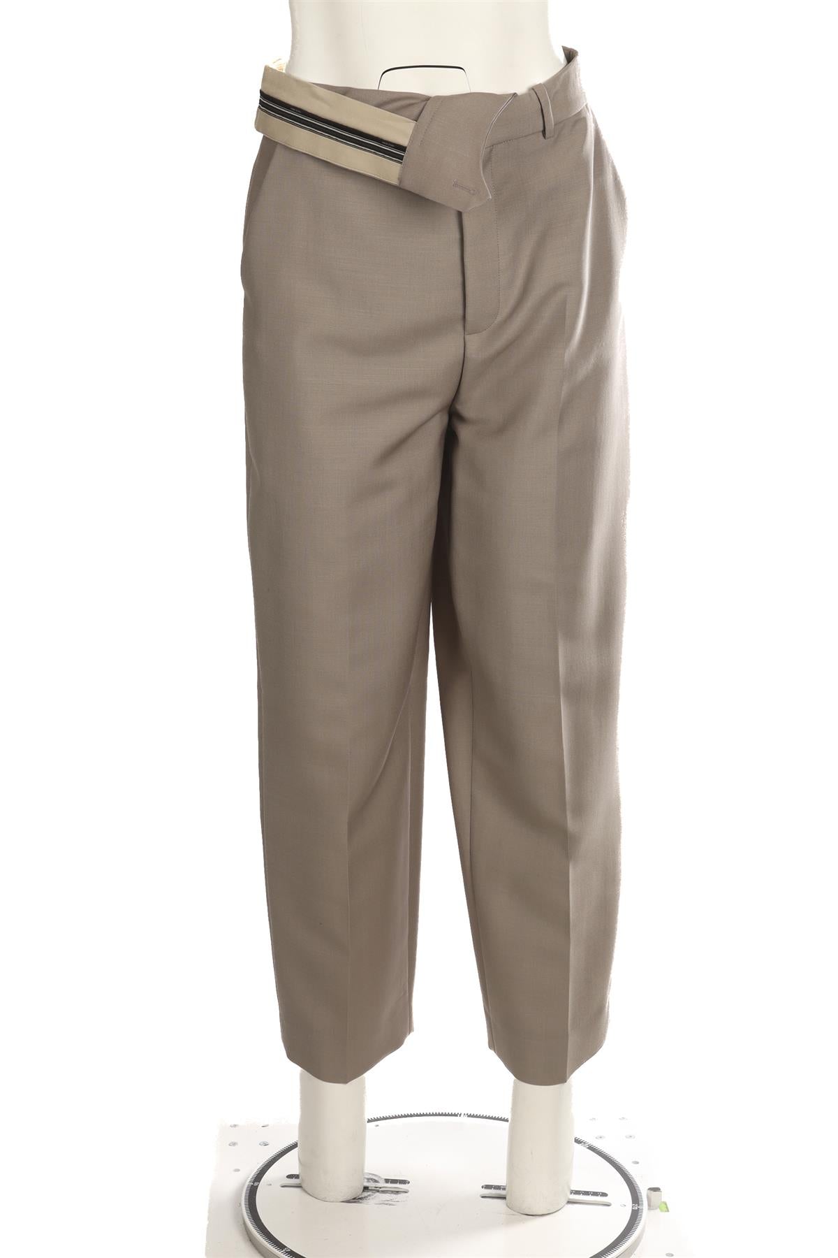 FENDI TAUPE WOOL STRAIGHT LEG PANTS IT 40 UK 8