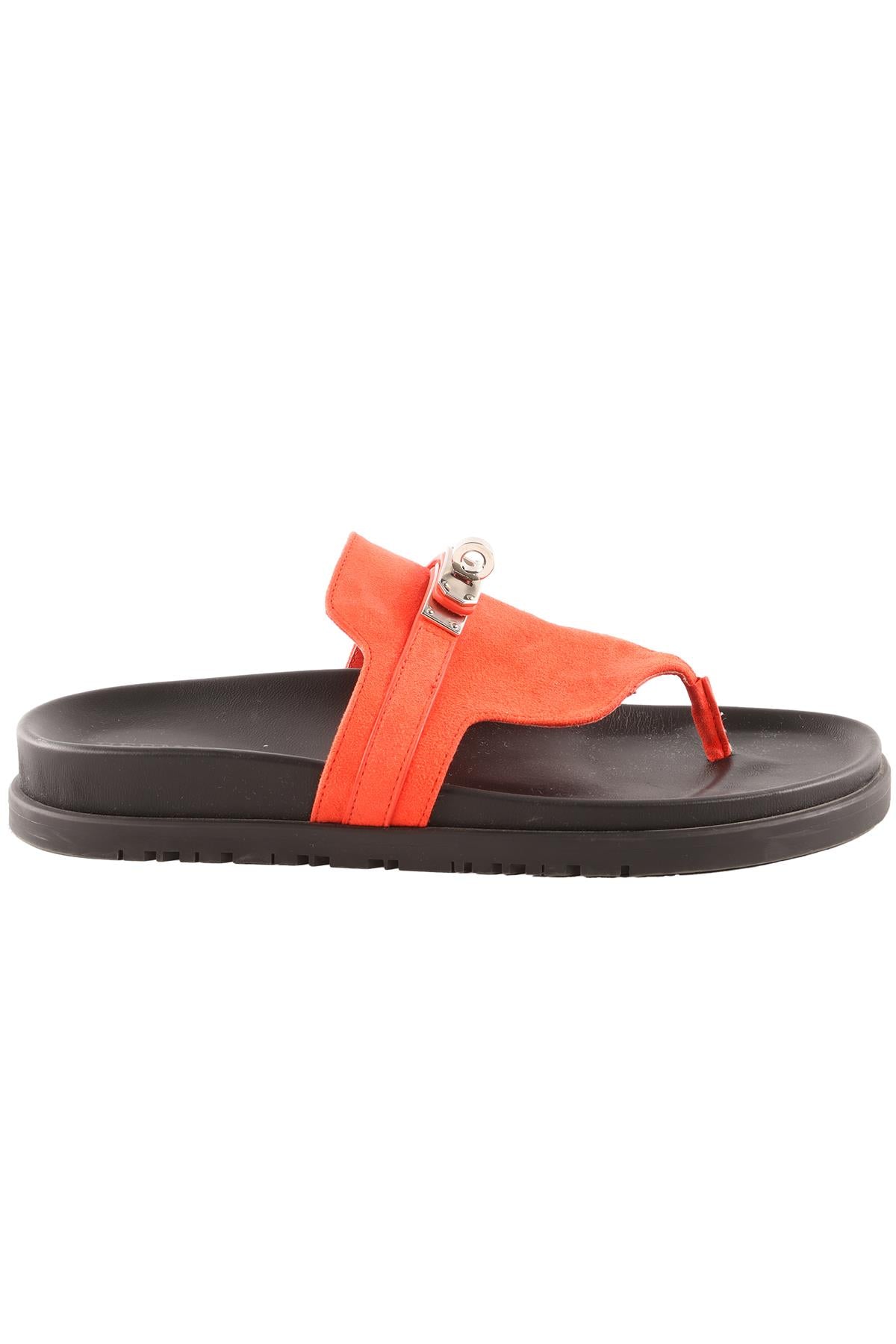 HERMÈS RED EMPIRE SUEDE SANDALS EU 36 UK 3 US 6