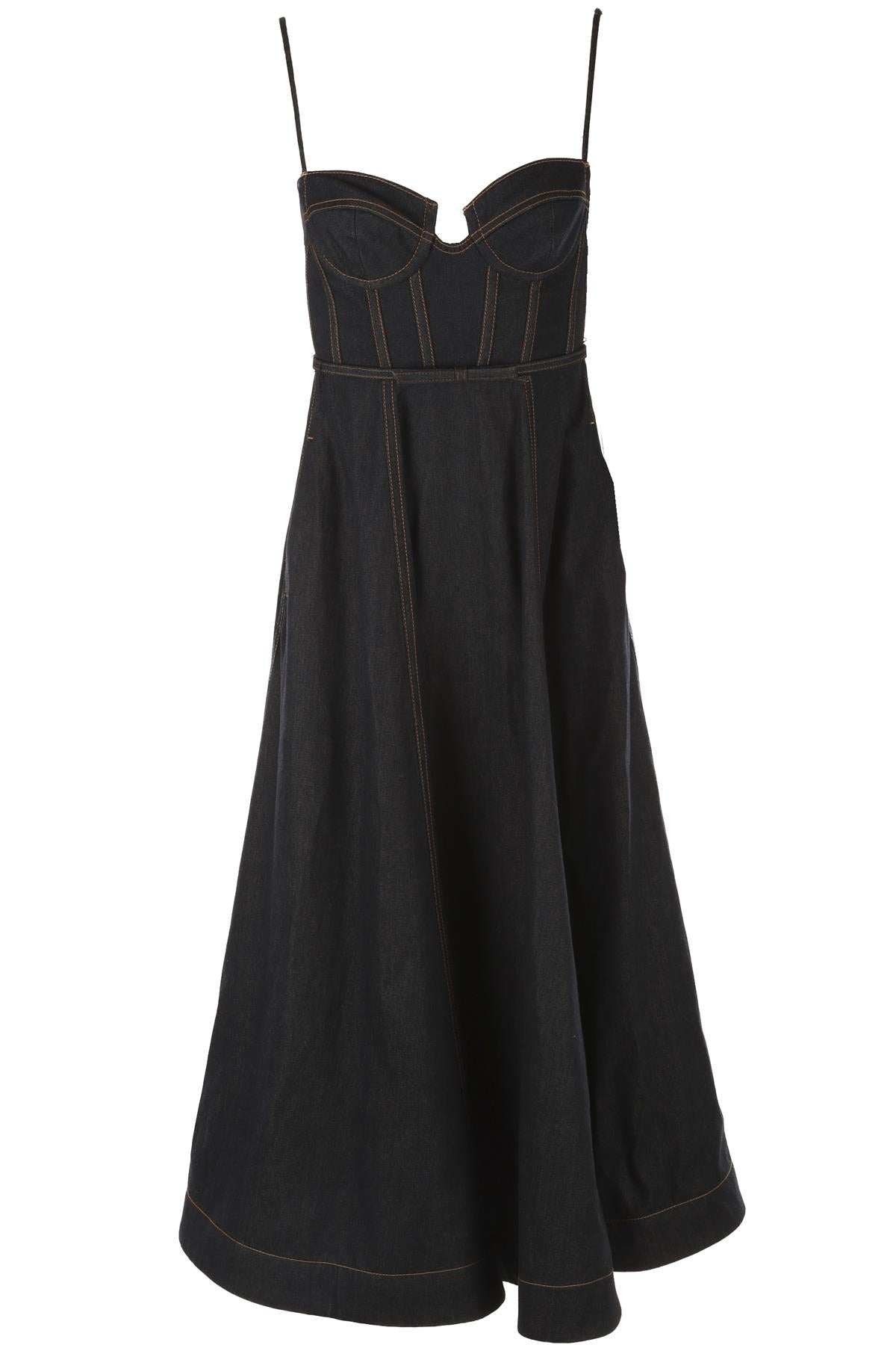 ZIMMERMANN BLUE DENIM MIDI DRESS UK 8