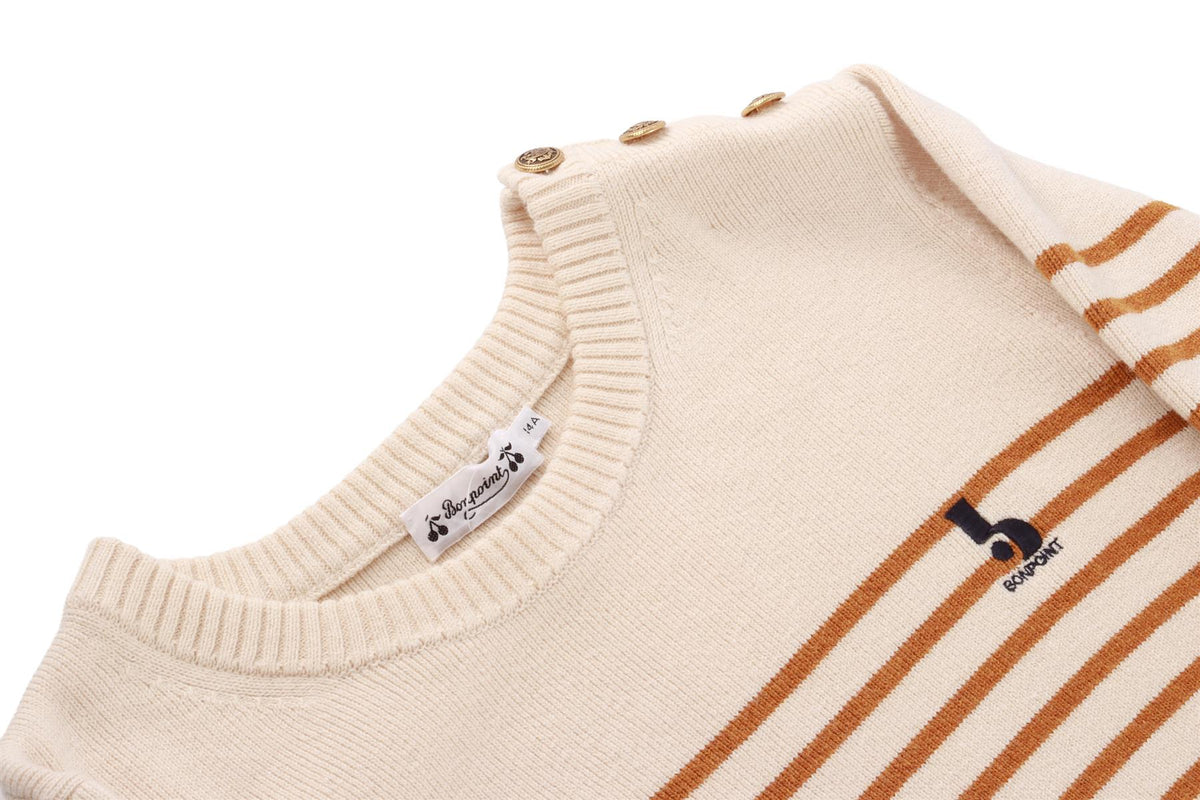 CREAM TEEN BOYS SWEATER