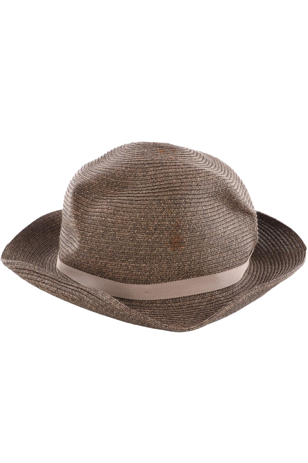 MATURE HA. BROWN PAPER SUN HAT 59CM