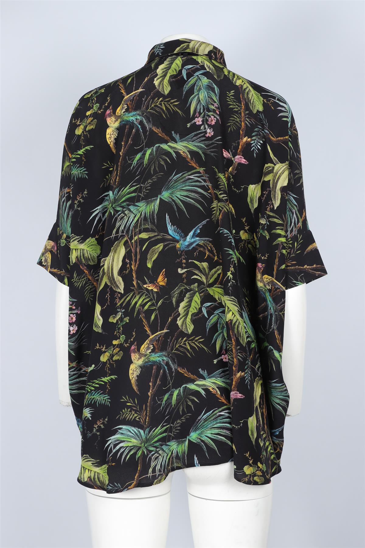 GUCCI BLACK SILK SHIRT IT 46 UK 14