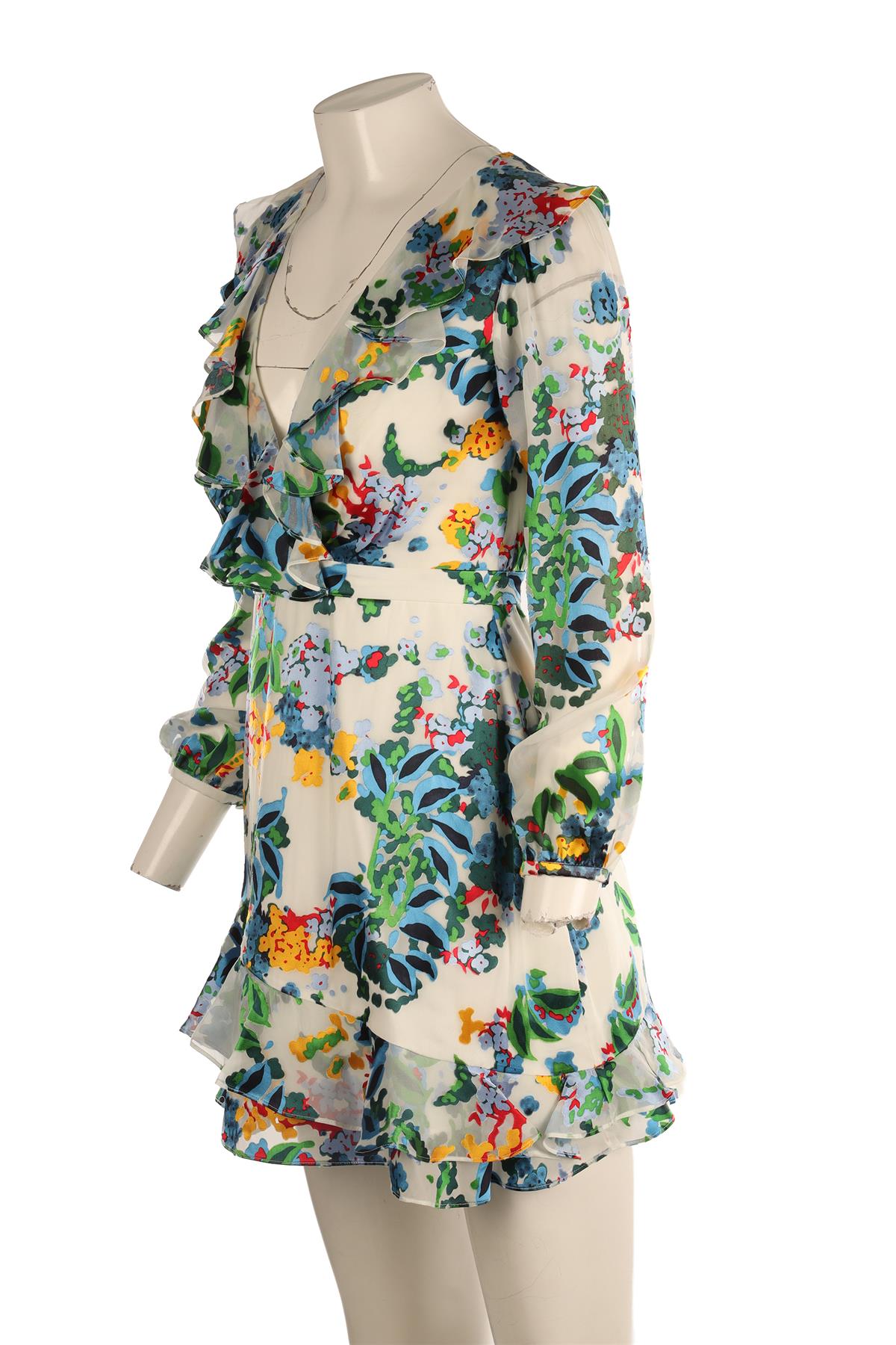 SALONI MULTI CHIFFON MINI DRESS UK 8