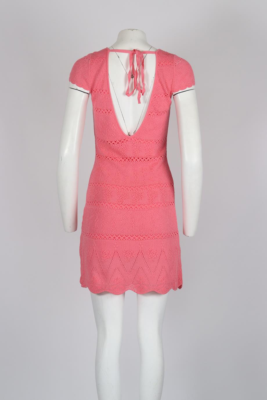 LOVESHACKFANCY CROCHET KNIT MINI DRESS MEDIUM