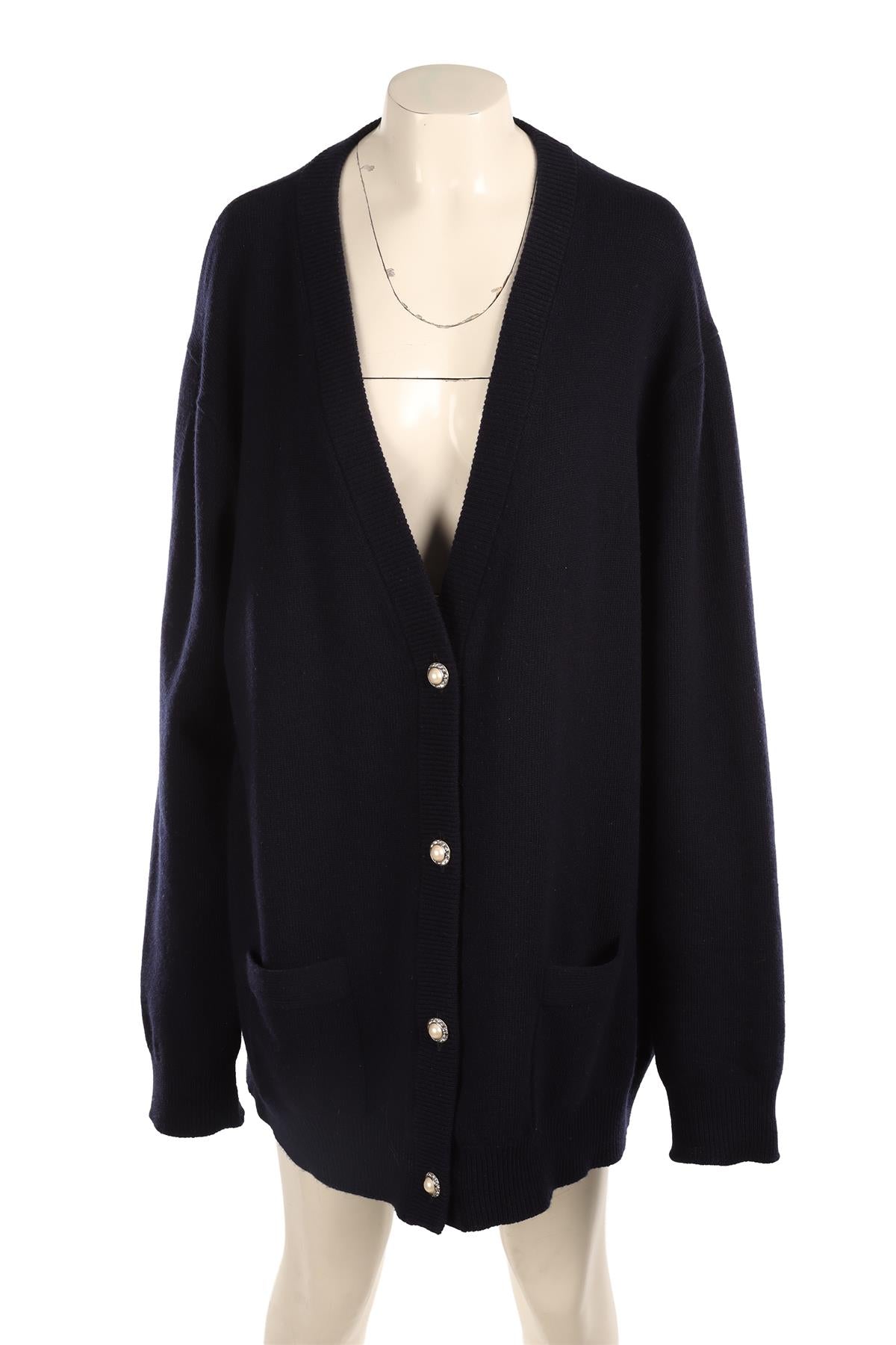 MIU MIU NAVY WOOL CARDIGAN IT 46 UK 14