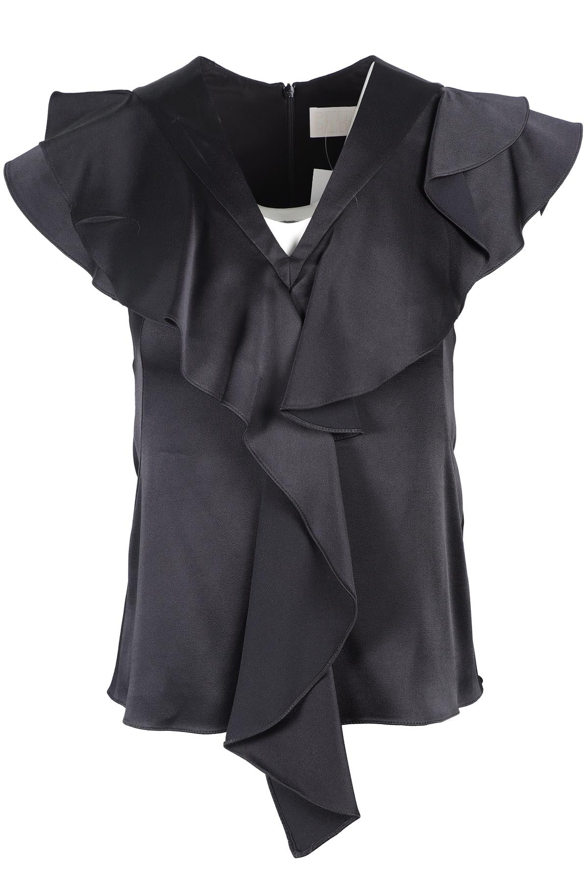 PETER PILOTTO BLACK SILK TOP UK 4