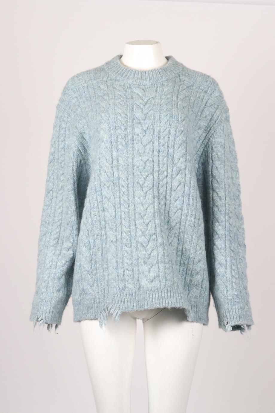 HOLZWEILER DISTRESSED WOOL BLEND SWEATER SMALL