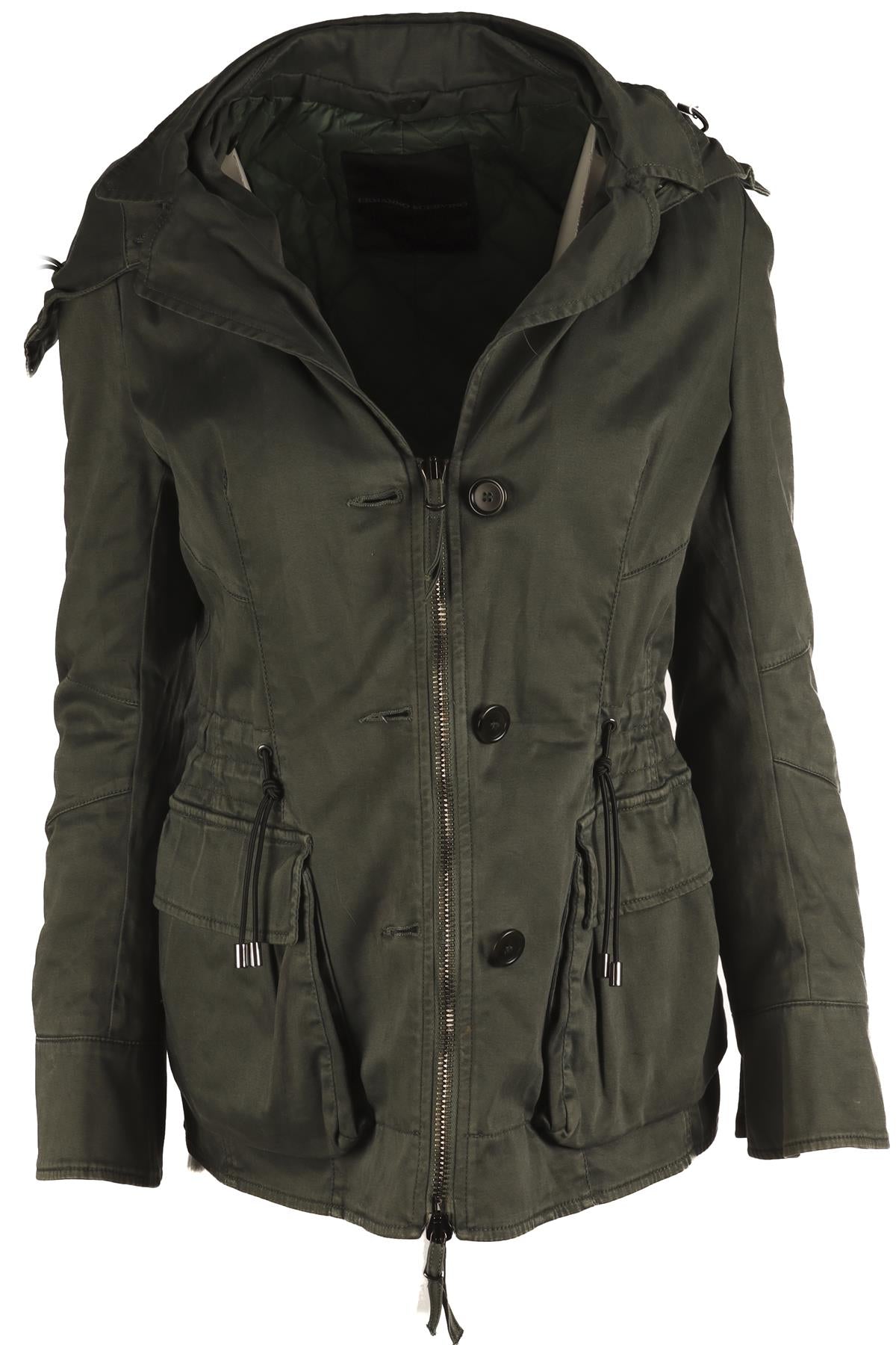 ERMANNO SCERVINO KHAKI CANVAS JACKET IT 40 UK 8
