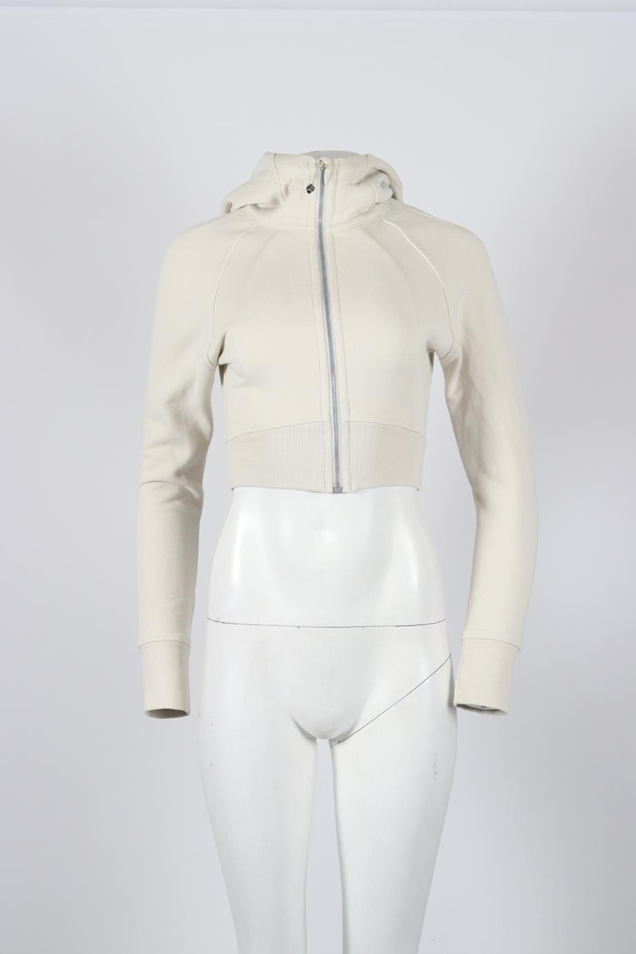 LULULEMON CROPPED COTTON BLEND HOODIE US 2 UK 6
