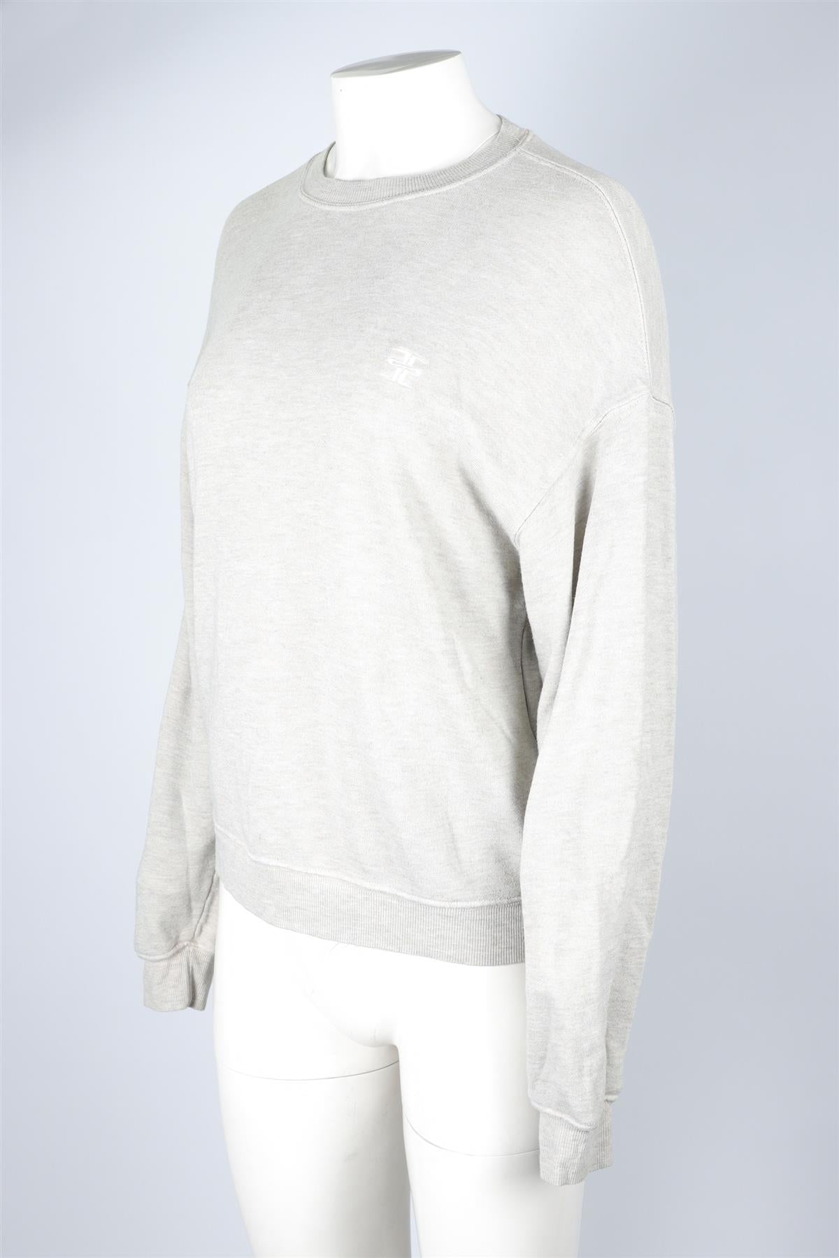 ETERNE GREY COTTON SWEATSHIRT XSMALL
