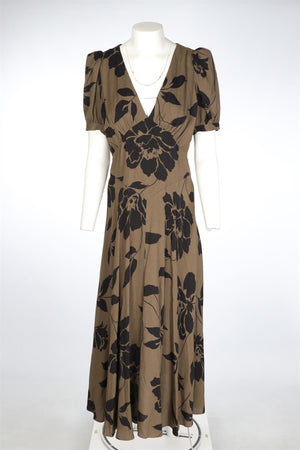 REFORMATION BROWN CREPE MAXI DRESS US 10 UK 14 | nikkibradford REFORMATION BROWN CREPE MAXI DRESS US 10 UK 14 | nikkibradford
