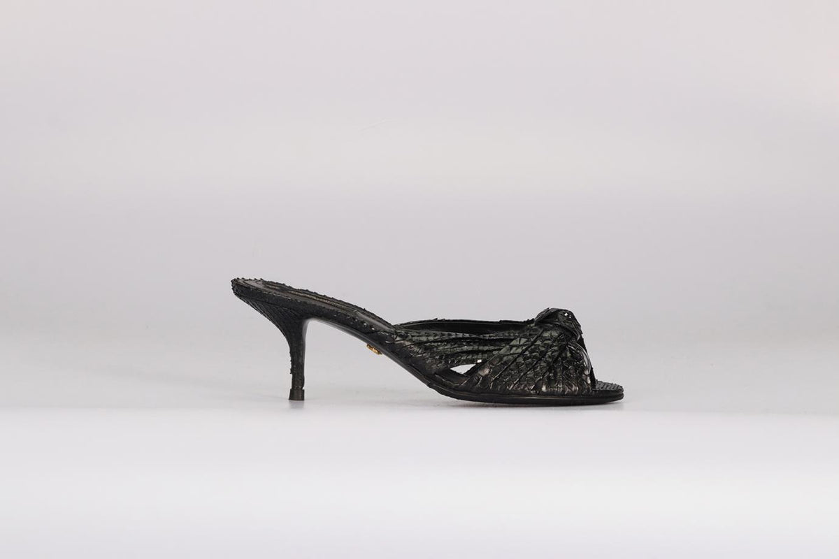 DOLCE AND GABBANA SNAKESKIN MULES EU 39 UK 6 US 9