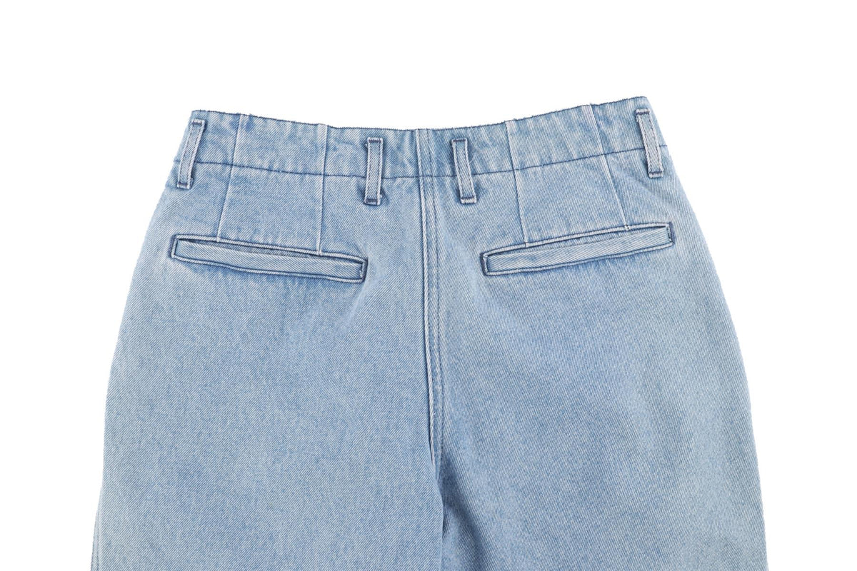 DRIES VAN NOTEN BLUE DENIM SHORTS FR 36 UK 8