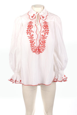 ALÉMAIS WHITE COTTON SHIRT AU 8 UK 8