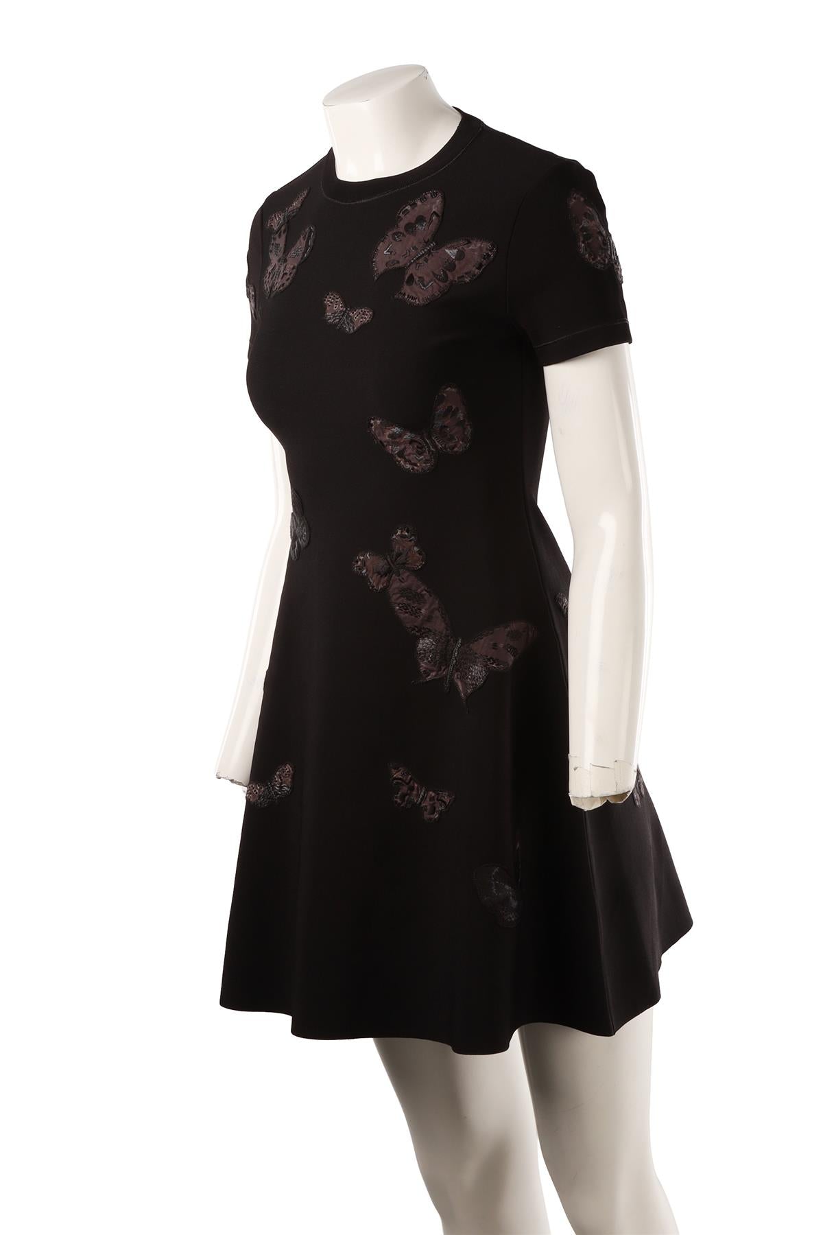 BLACK KNIT MINI DRESS