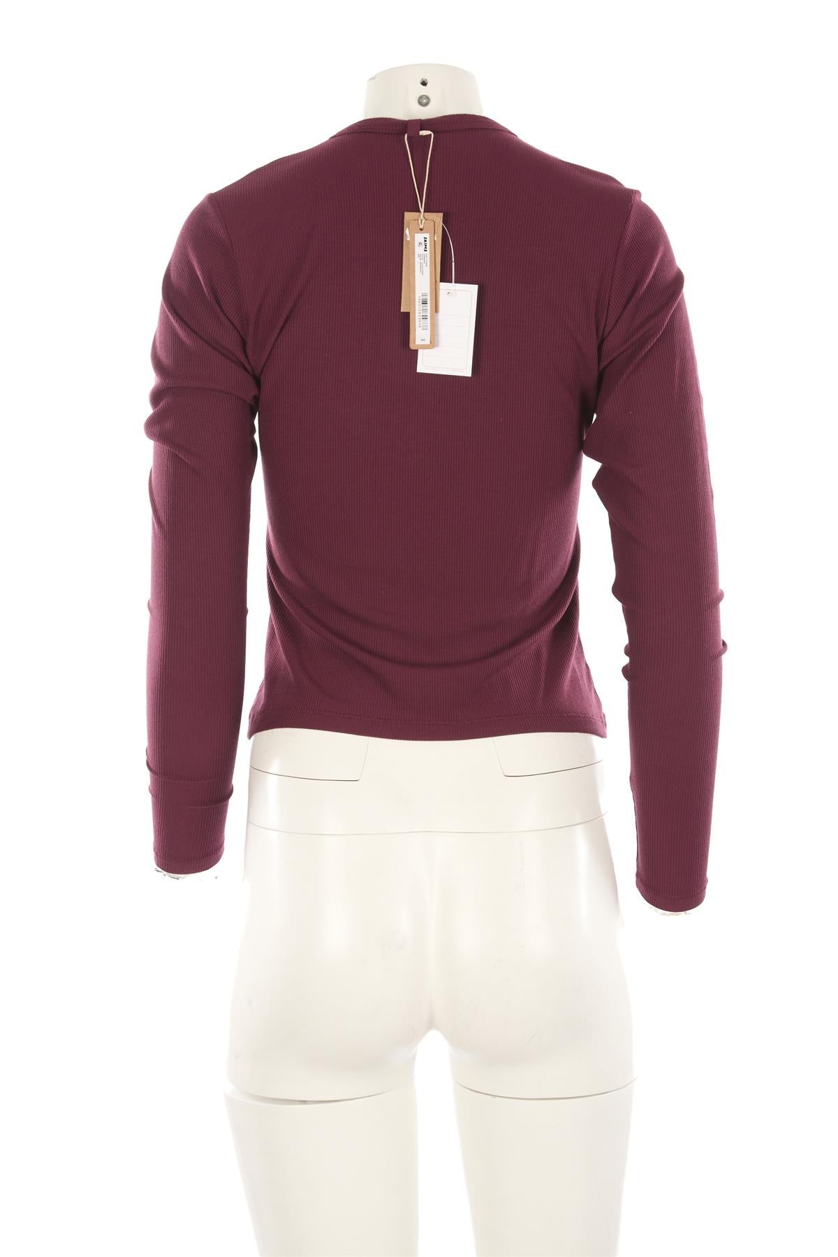 SKIMS BURGUNDY JERSEY TOP LARGE