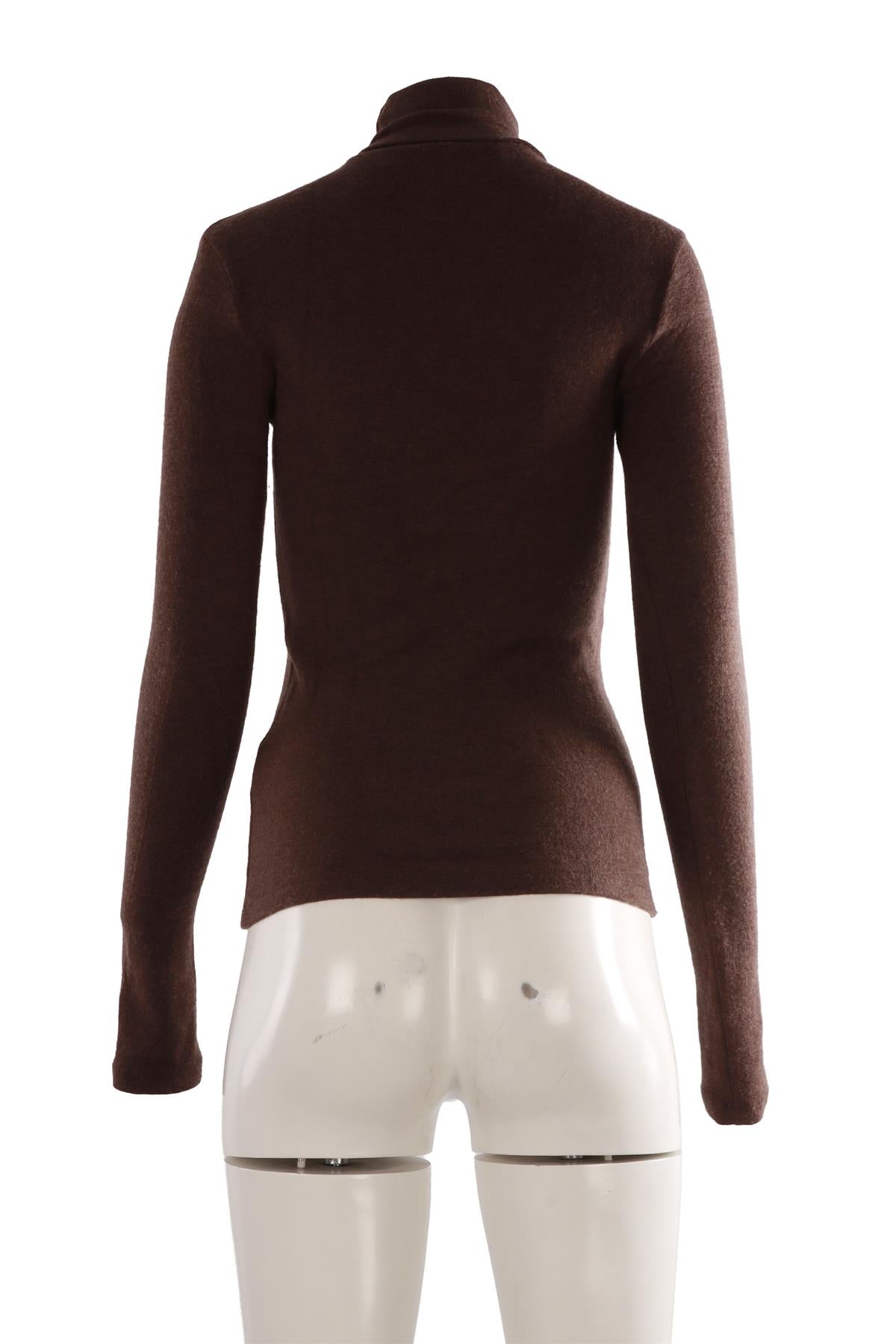 BROWN WOOL TOP