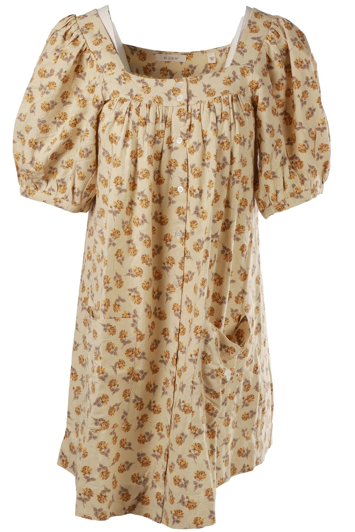 YELLOW SILK MINI DRESS