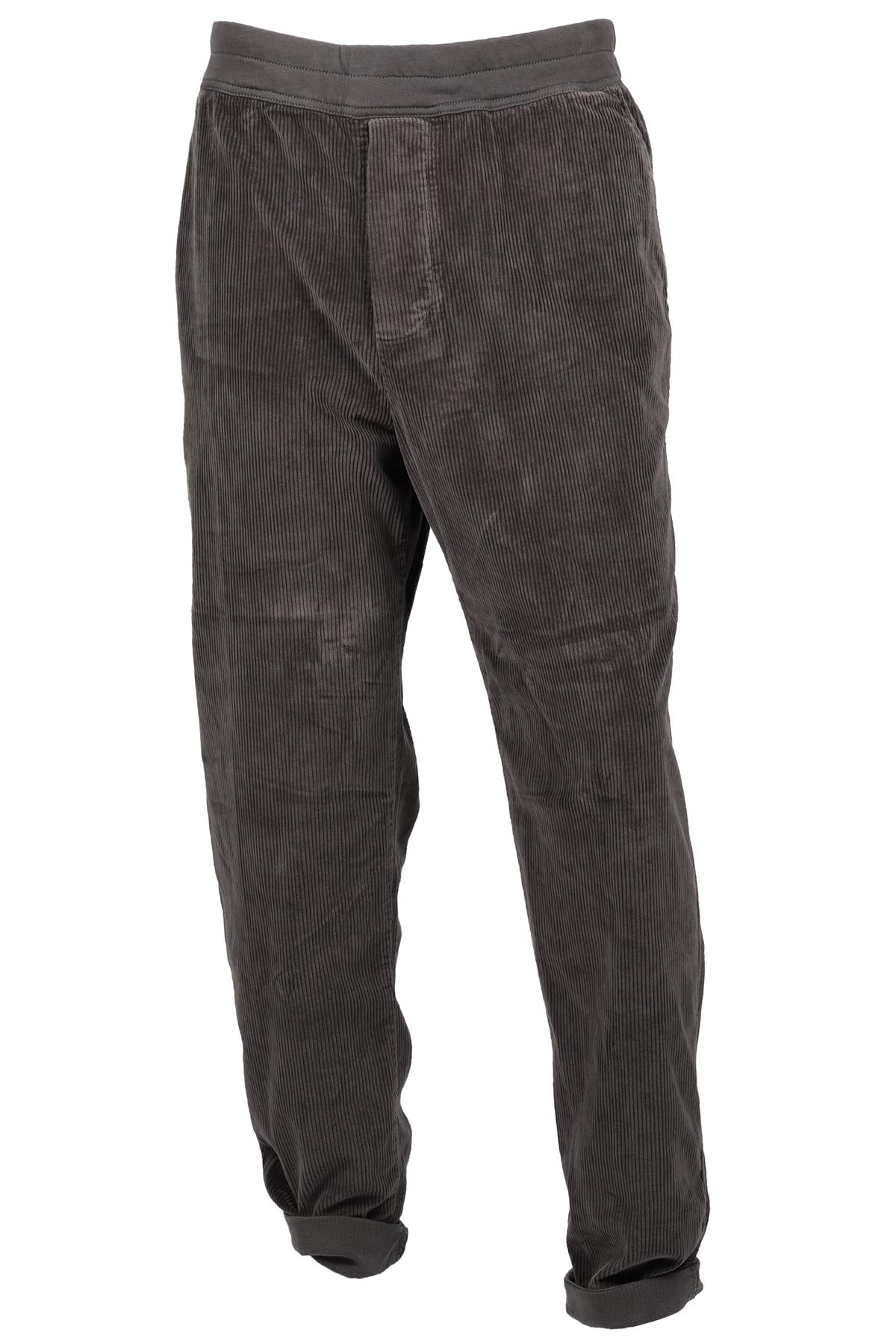 JAMES PERSE GREY MEN'S CORDUROY STRAIGHT LEG PANTS LARGE