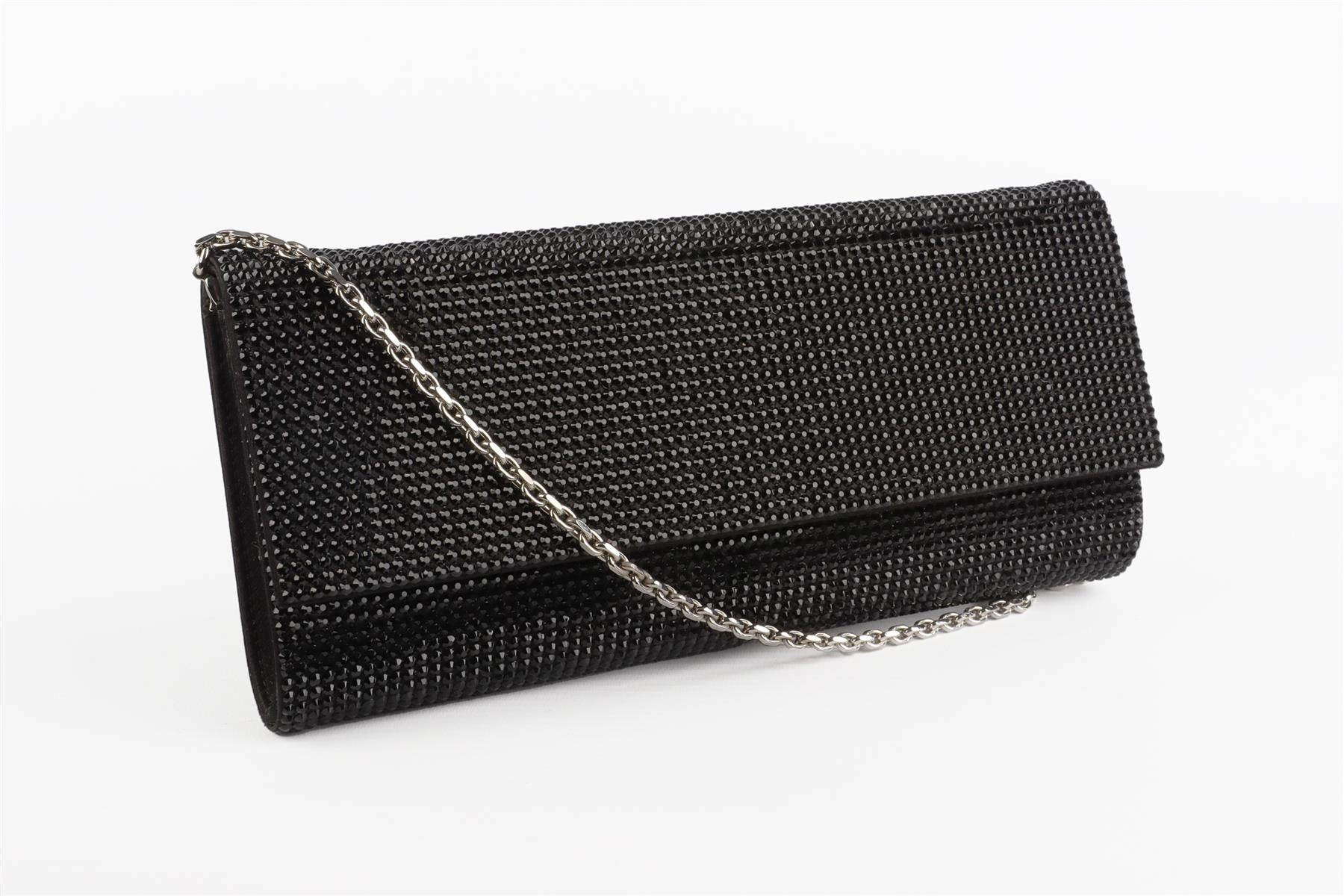JUDITH LEIBER BLACK CRYSTAL CLUTCH