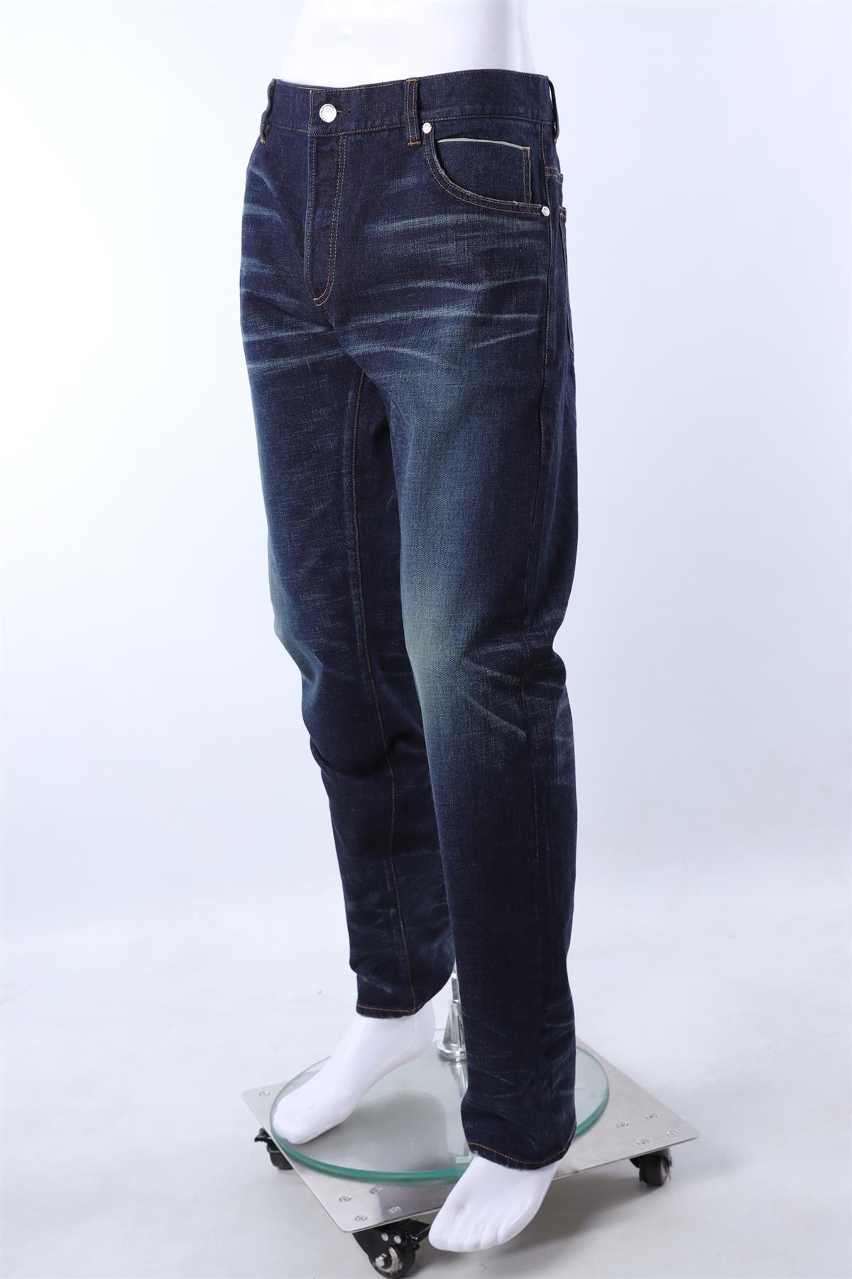BALMAIN BLUE MEN'S TAPERED JEANS UK/US W36