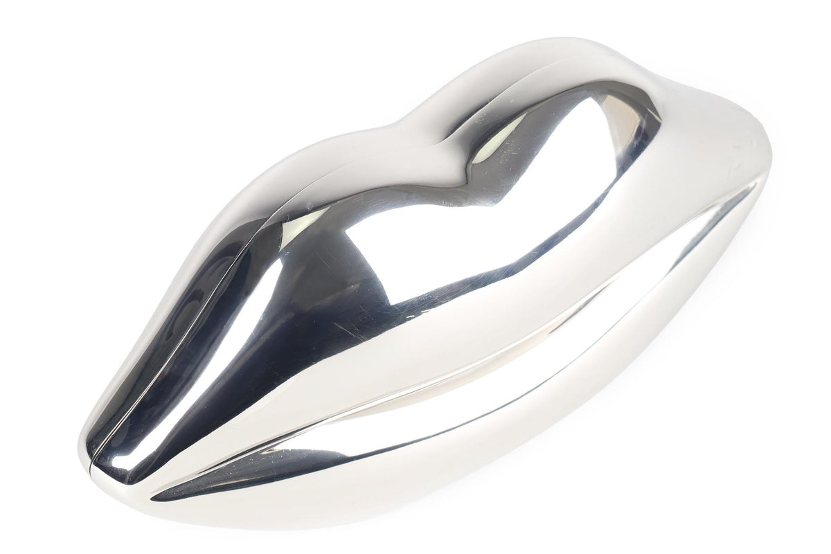 LULU GUINNESS SILVER LIPS CLUTCH
