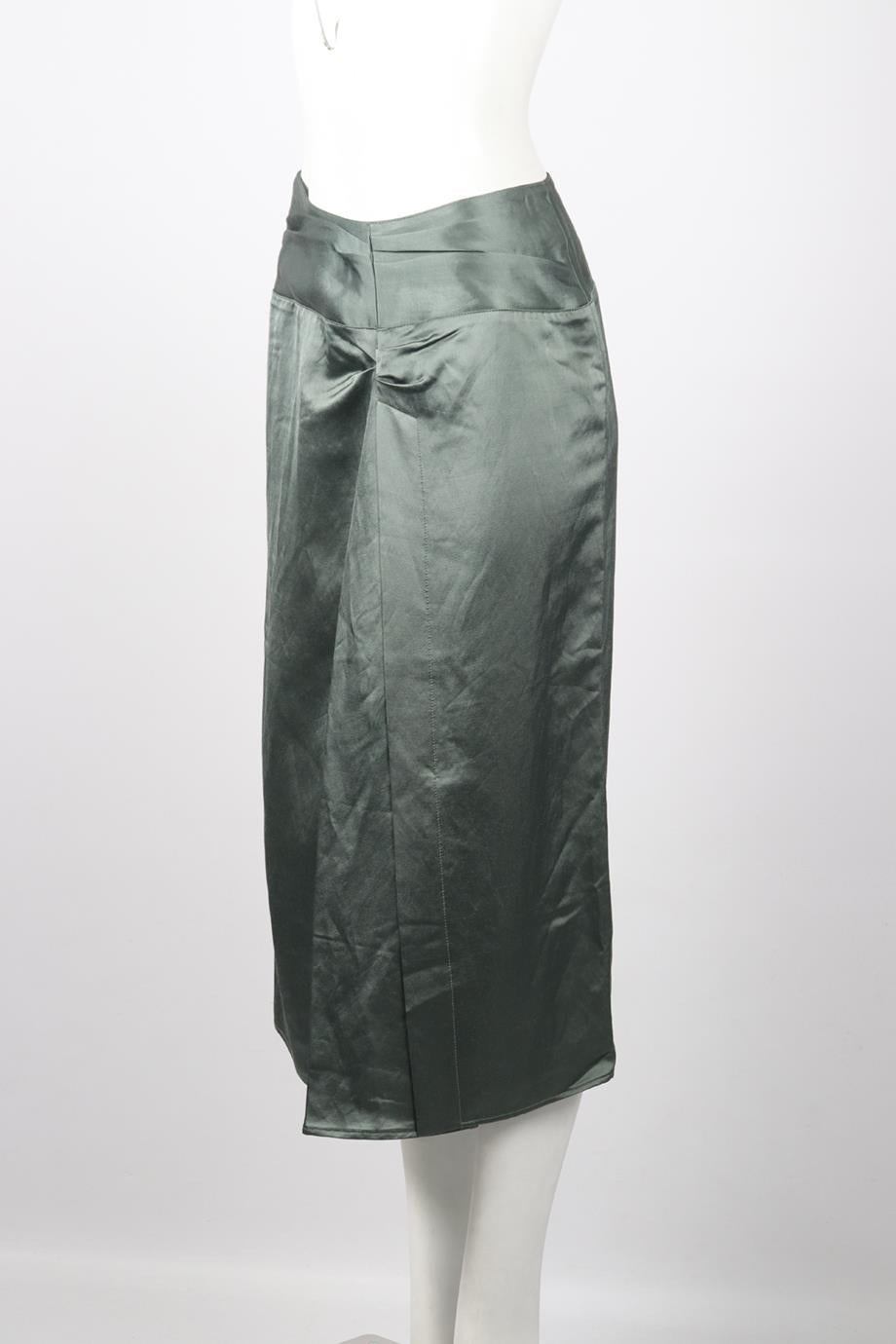 ISABEL MARANT RUCHED SATIN MIDI DRESS FR 38 UK 10