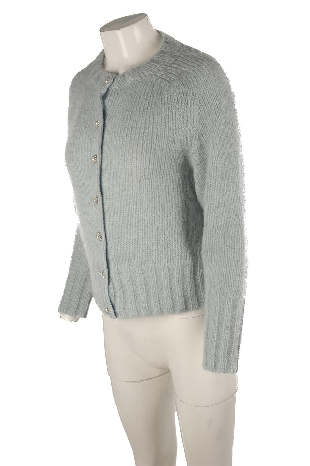 ERDEM BLUE MOHAIR CARDIGAN SMALL