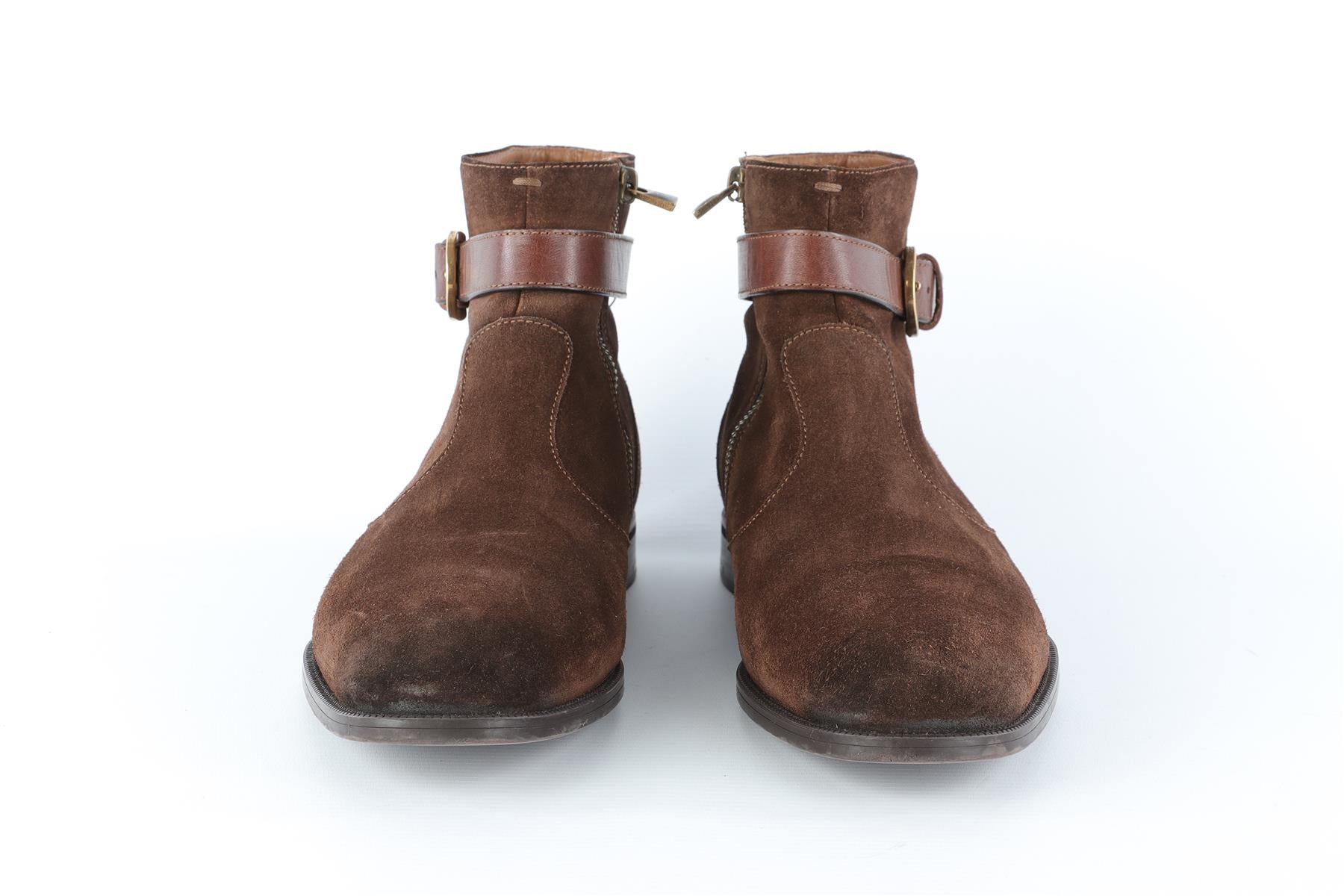 JIMMY CHOO BROWN MEN'S SUEDE ANKLE BOOTS EU 42 UK 8 US 9