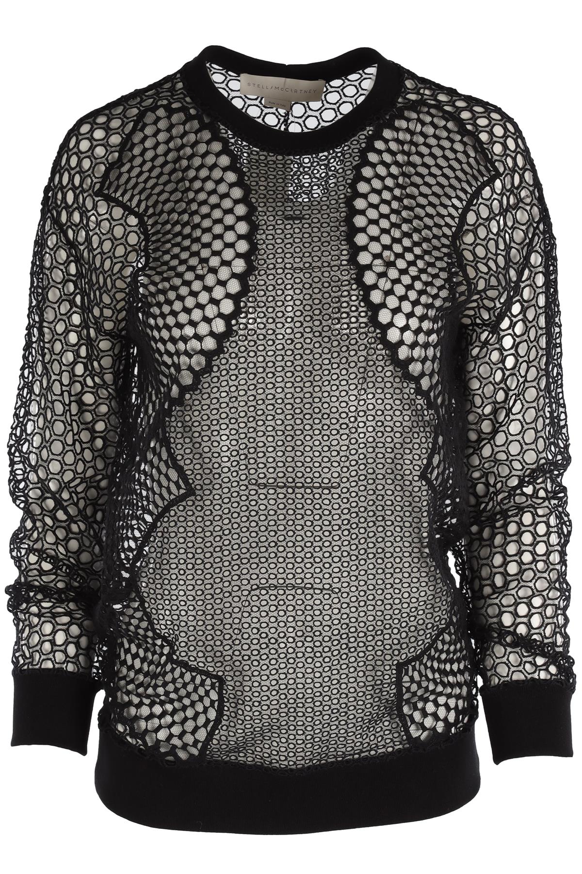 STELLA MCCARTNEY BLACK MESH SWEATER SMALL