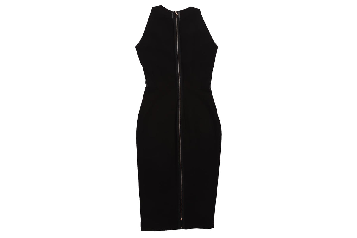 VICTORIA BECKHAM BLACK CREPE MINI DRESS UK 8