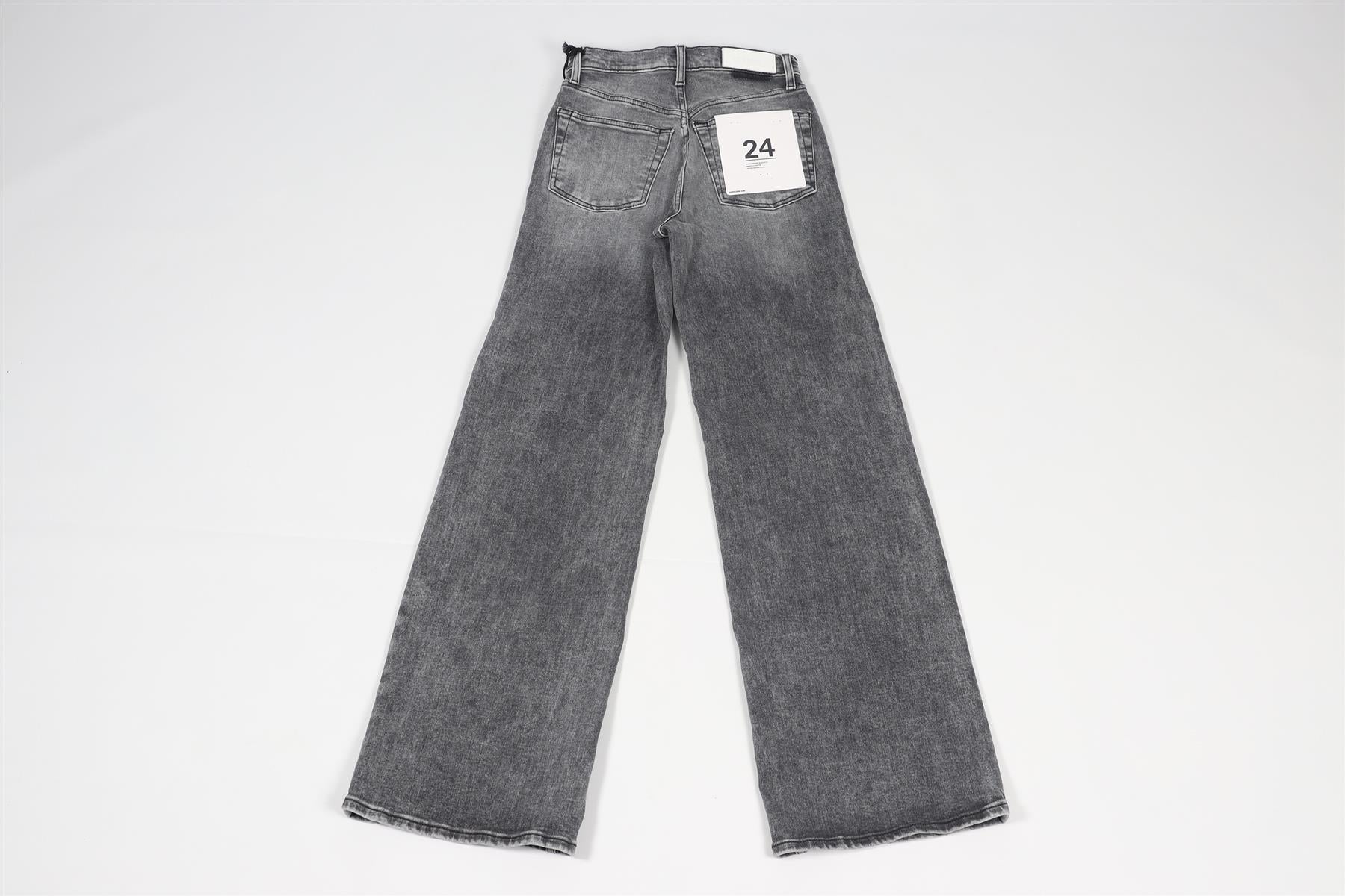 RE/DONE GREY WIDE LEG JEANS W 24 UK 6