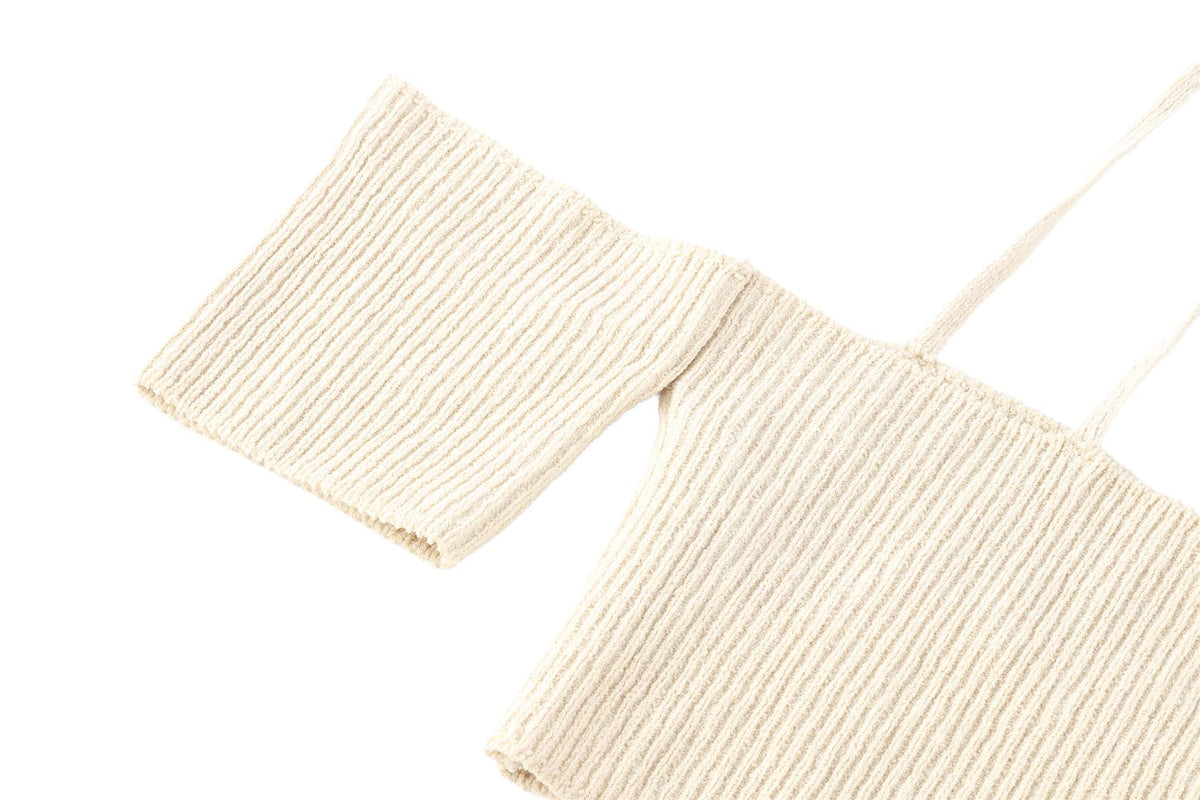 JACQUEMUS BEIGE KNIT TOP FR 34 UK 6