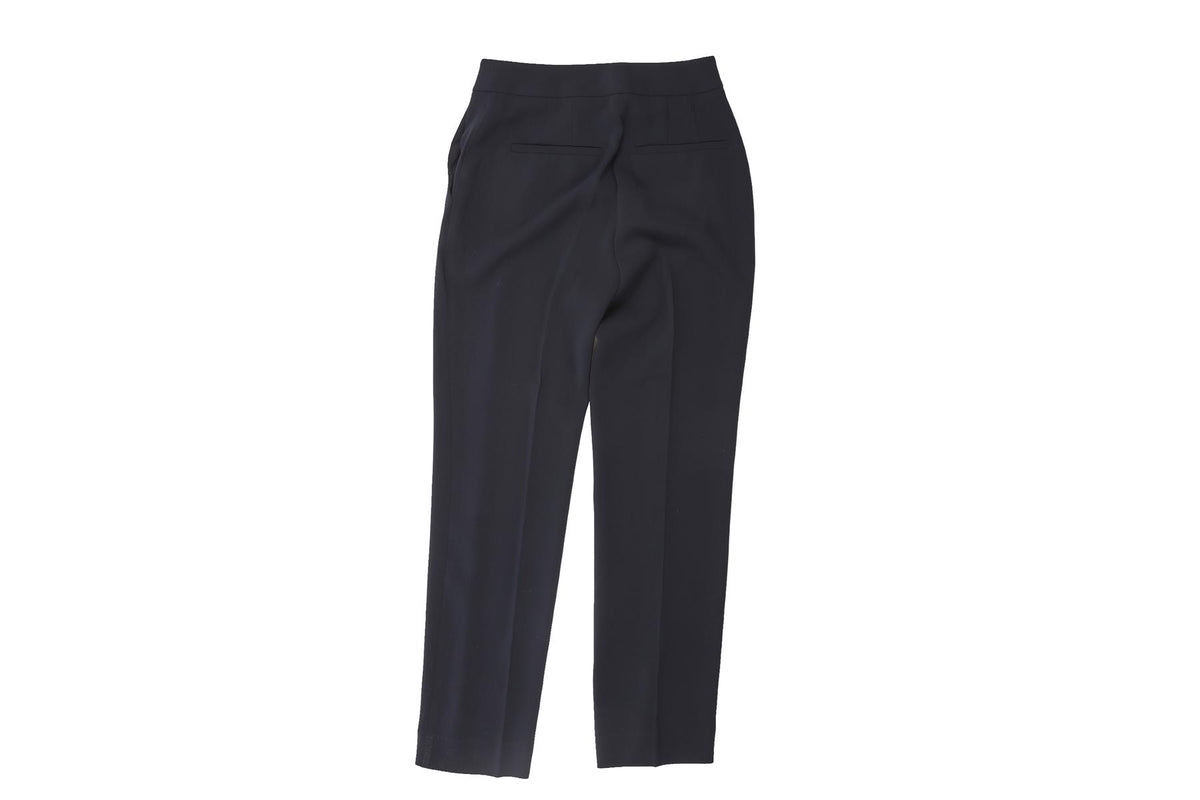 DIANE VON FURSTENBERG NAVY CREPE STRAIGHT LEG PANTS US 0 UK 4