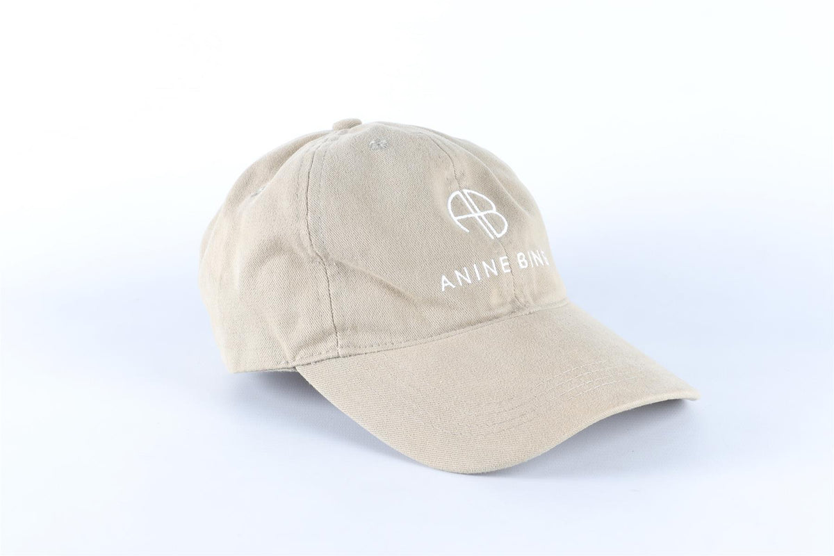 ANINE BING KHAKI COTTON BASEBALL CAP ONE SIZE